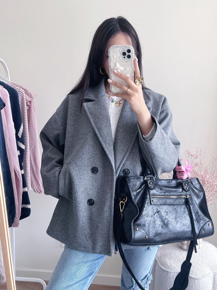 Copenhagen Short Trenchcoat / Mid Grey