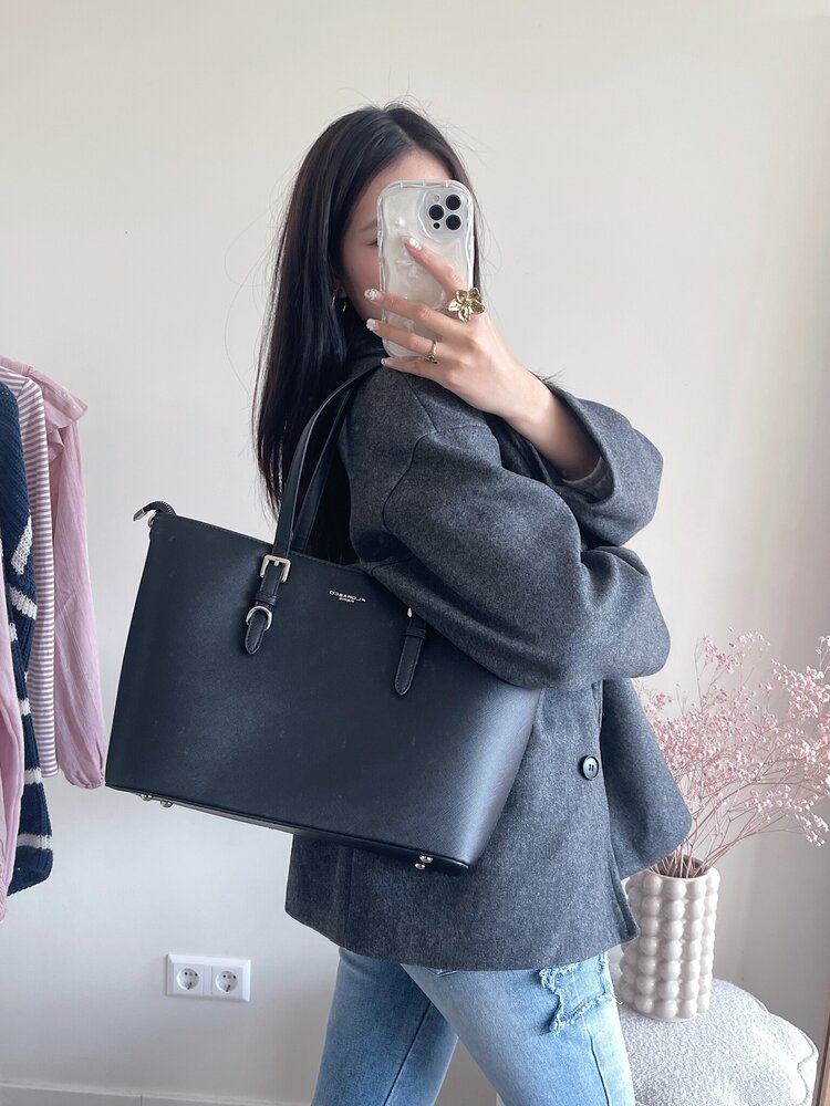 Flora Basic Shoulder Bag / Pink & Silver