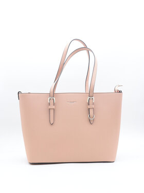 Flora Basic Shoulder Bag / Pink & Silver