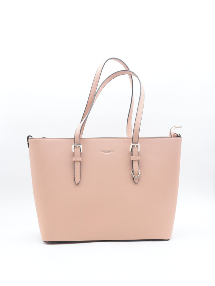 Flora Basic Shoulder Bag / Pink & Silver
