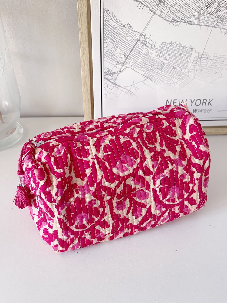 Bali Flower Pouch / Red Pink (M)