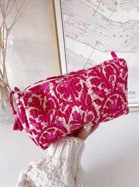 Bali Flower Pouch / Red Pink (S)