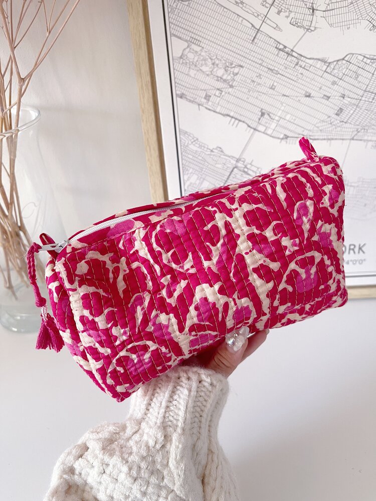 Bali Flower Pouch / Red Pink (S)