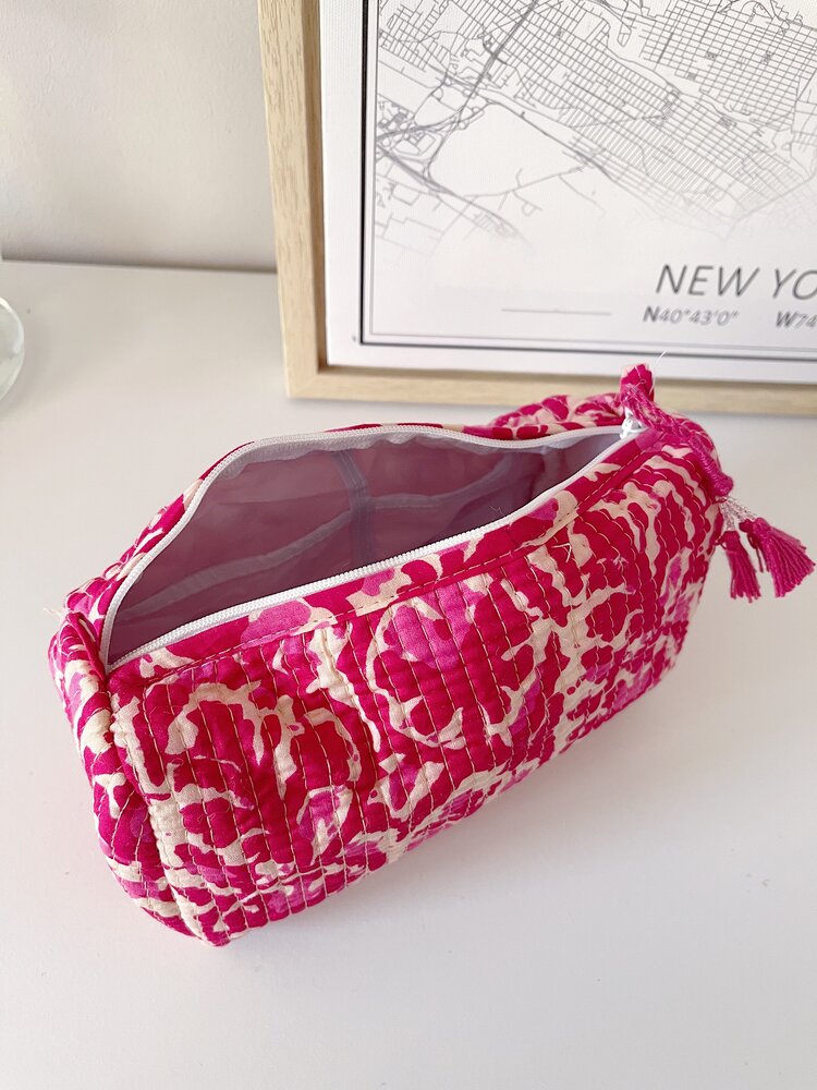 Bali Flower Pouch / Red Pink (S)