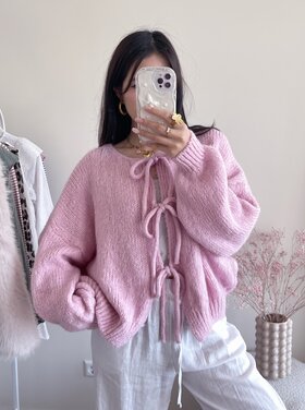 Nimi Bow Knit Sweater / Light Pink