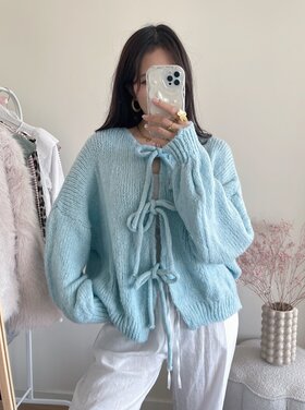 Nimi Bow Knit Sweater / Blue