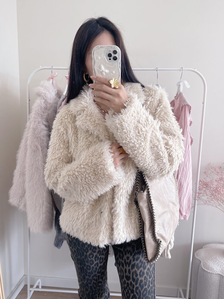 Emerie Furry Coat / Beige
