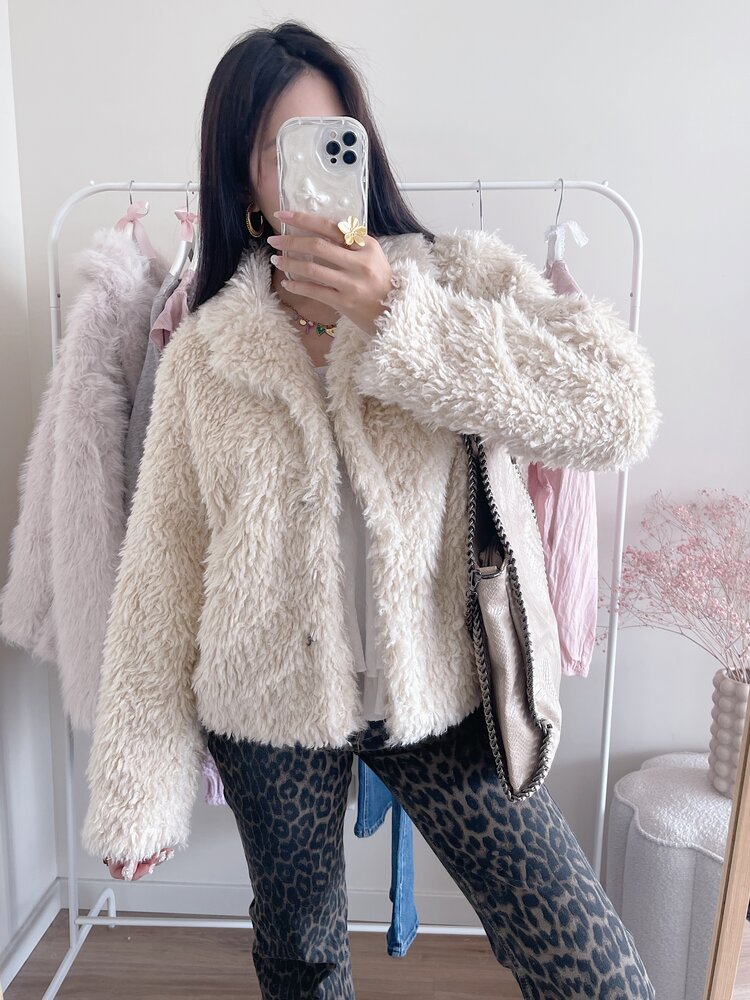 Emerie Furry Coat / Beige