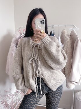 Nimi Bow Knit Sweater / Taupe
