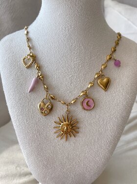 Gold 7 Mixed Charms Necklace / Type B8