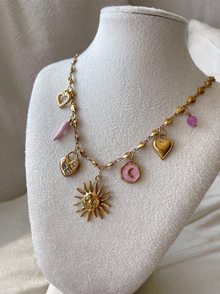 Gold 7 Mixed Charms Necklace / Type B8