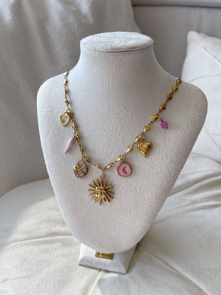 Gold 7 Mixed Charms Necklace / Type B8