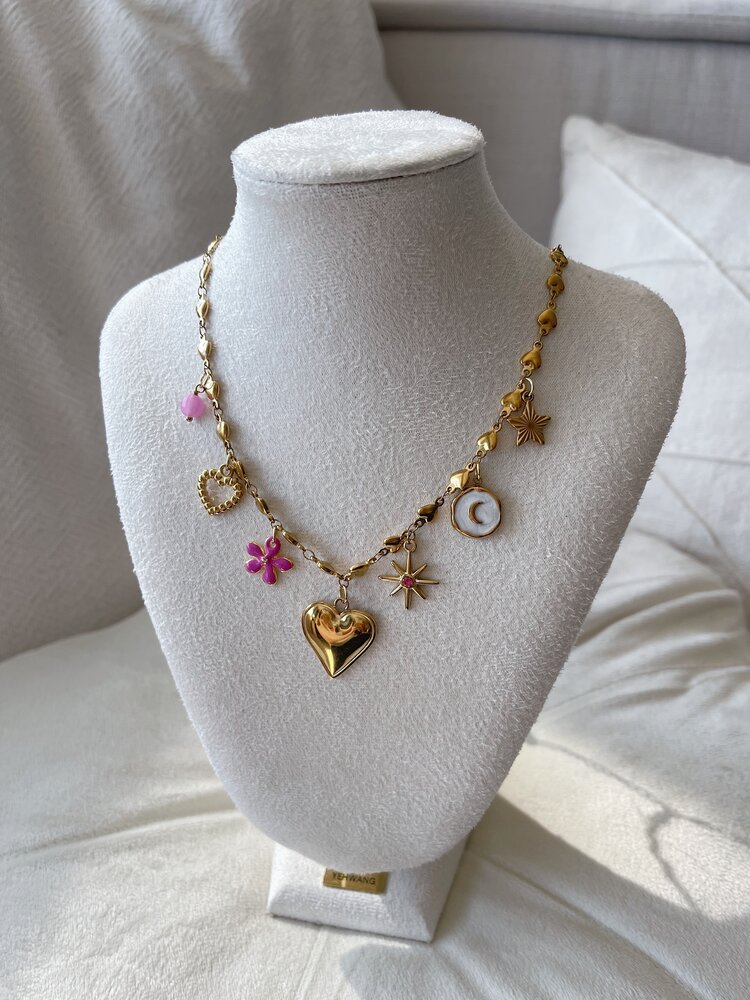 Gold 7 Mixed Charms Necklace / Type B5