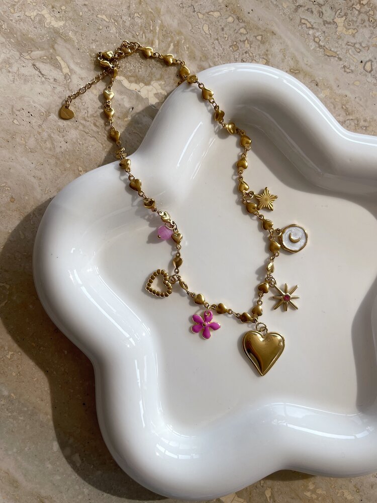 Gold 7 Mixed Charms Necklace / Type B5