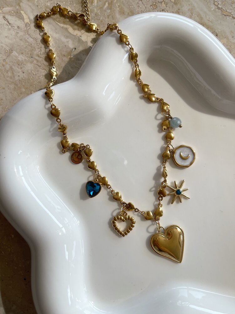 Gold 7 Mixed Charms Necklace / Type C4