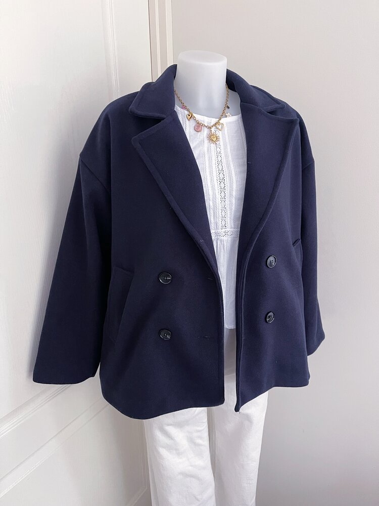 Copenhagen Short Trenchcoat / Navy Blue