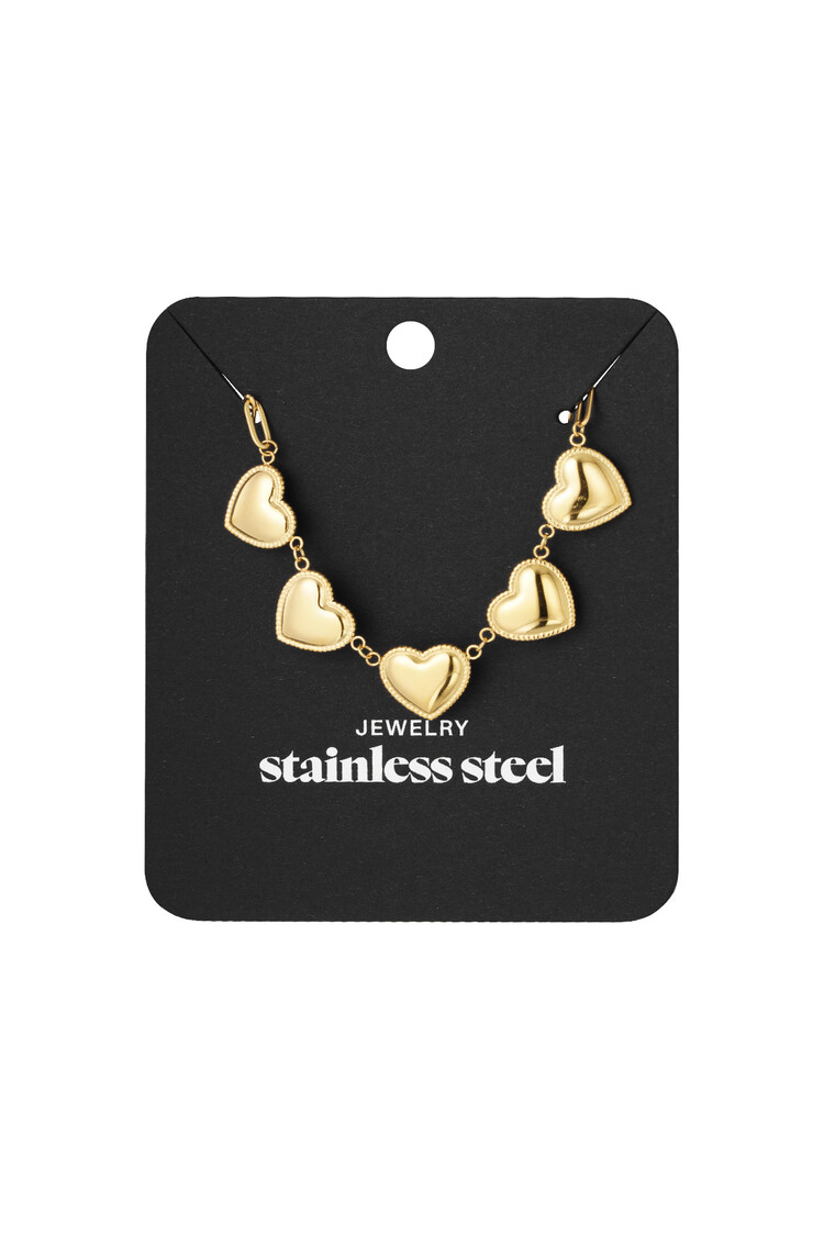 Gold Heart Of Mine Charms Necklace