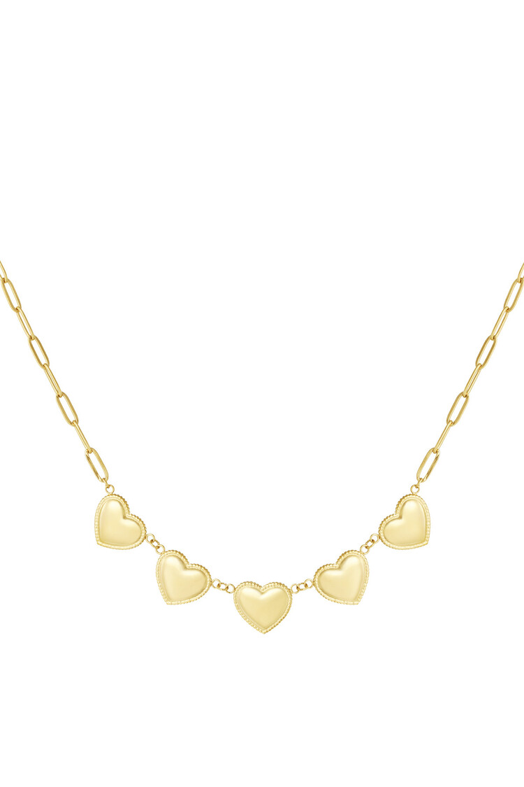 Gold Heart Of Mine Charms Necklace