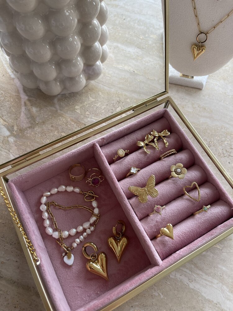 Jewellery Storage Box  / Beige (Medium)