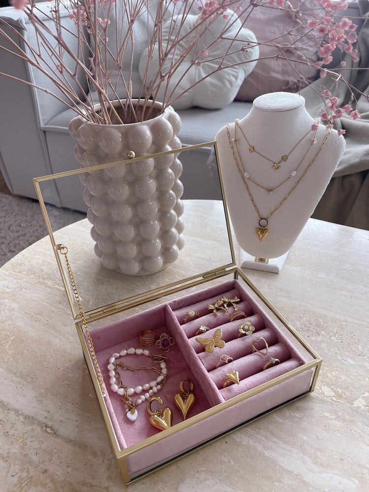 Jewellery Storage Box  / Beige (Medium)