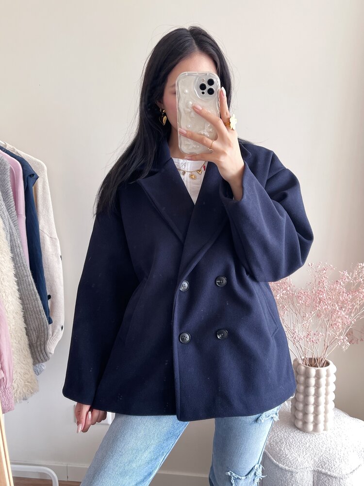 Copenhagen Short Trenchcoat / Navy Blue