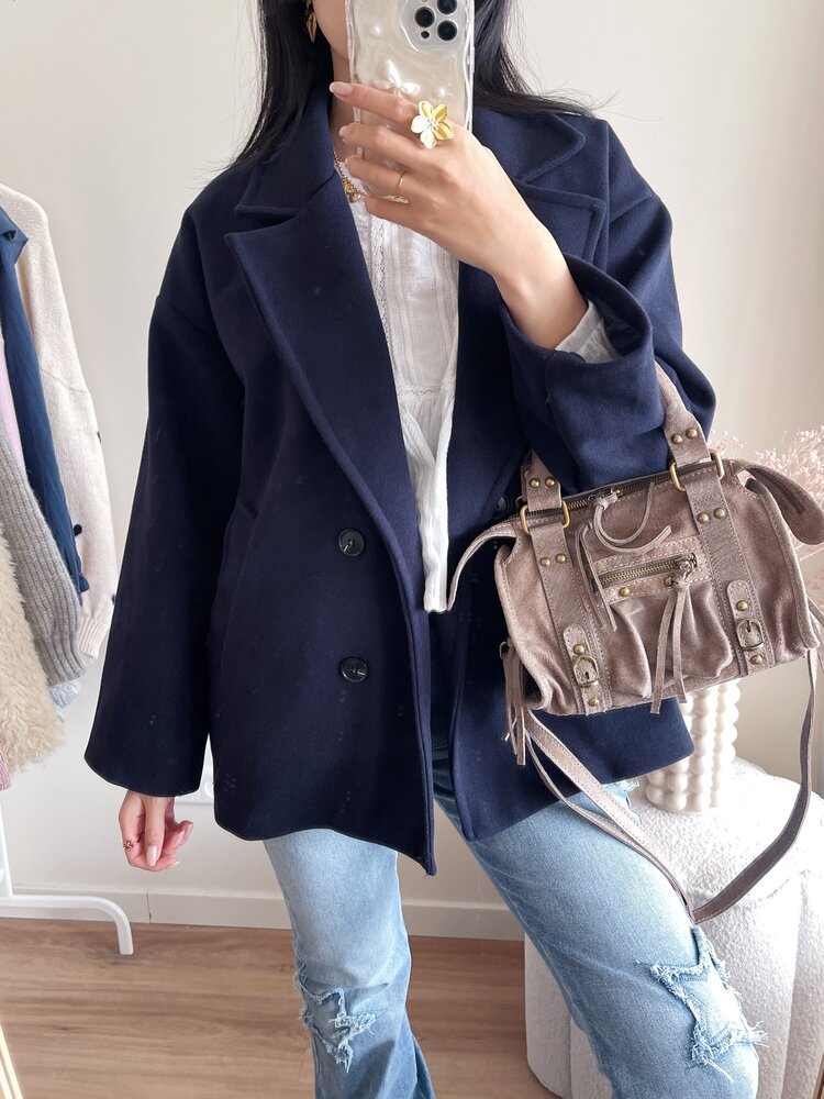 Copenhagen Short Trenchcoat / Navy Blue