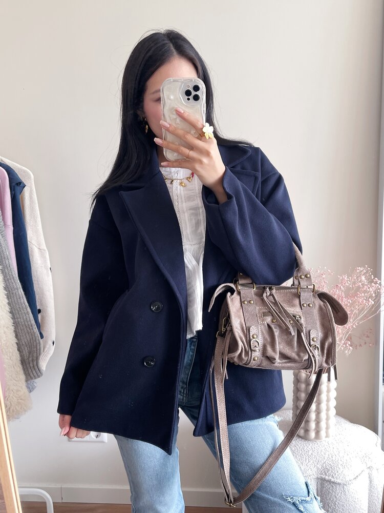 Copenhagen Short Trenchcoat / Navy Blue