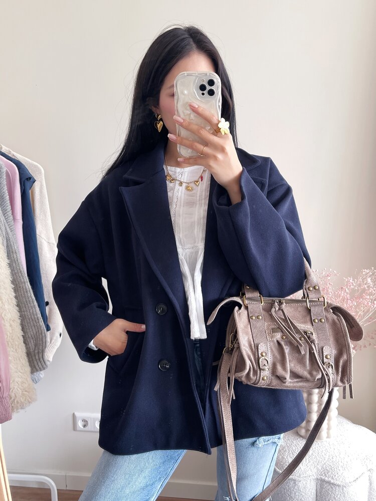 Copenhagen Short Trenchcoat / Navy Blue