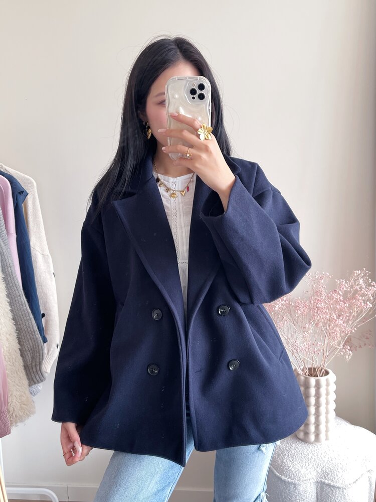 Copenhagen Short Trenchcoat / Navy Blue