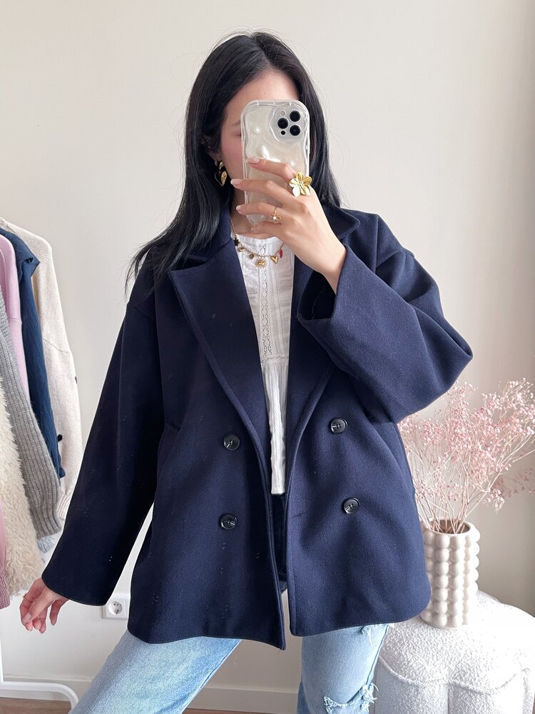 Copenhagen Short Trenchcoat / Navy Blue