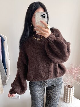 Caro Oversized Knit Sweater / Brown