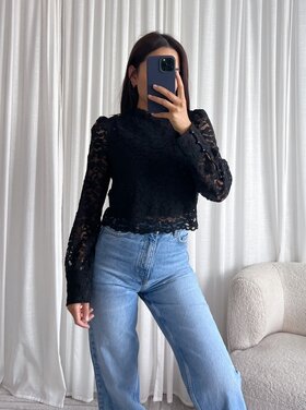 Carina Lace Top / Black