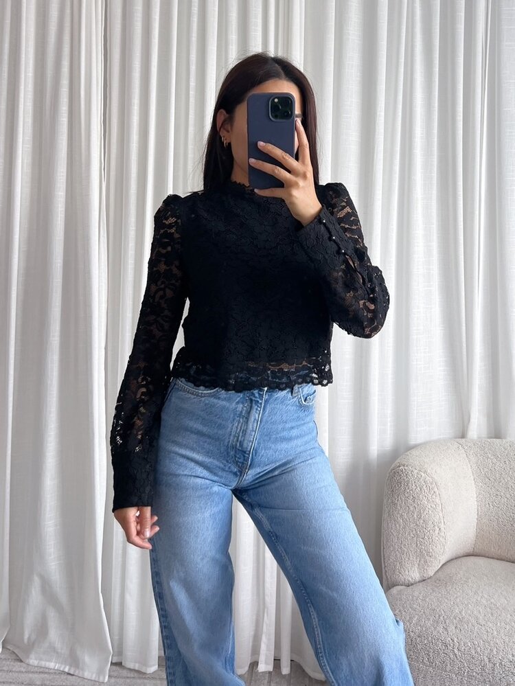 Carina Lace Top / Black