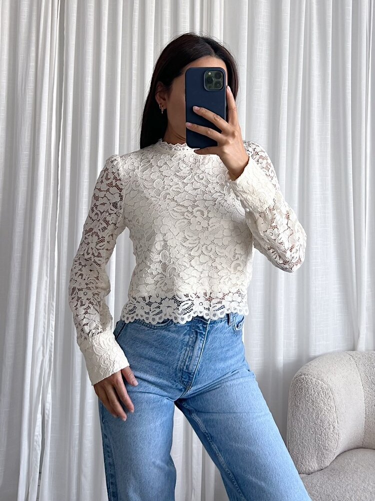 Carina Lace Top / Cream
