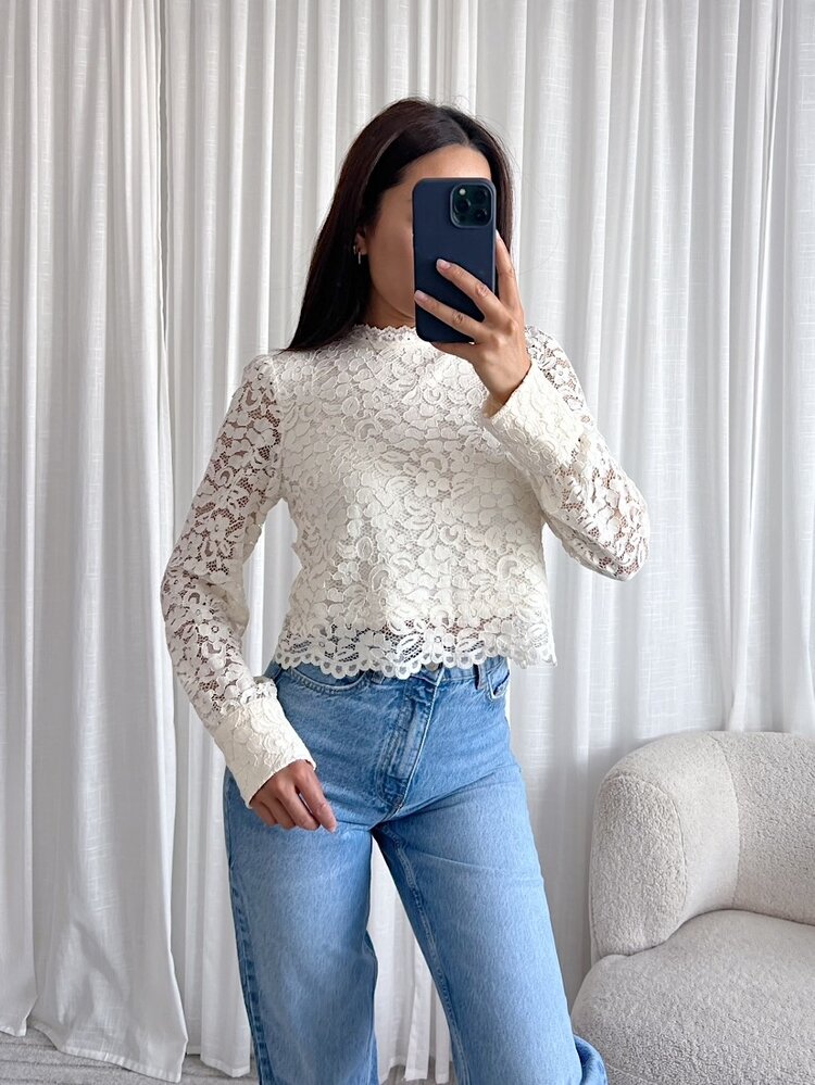 Carina Lace Top / Cream