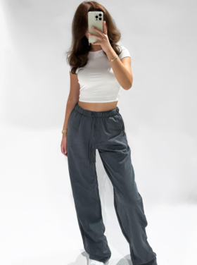 Jojo Loose Fit Trousers / Dark Grey