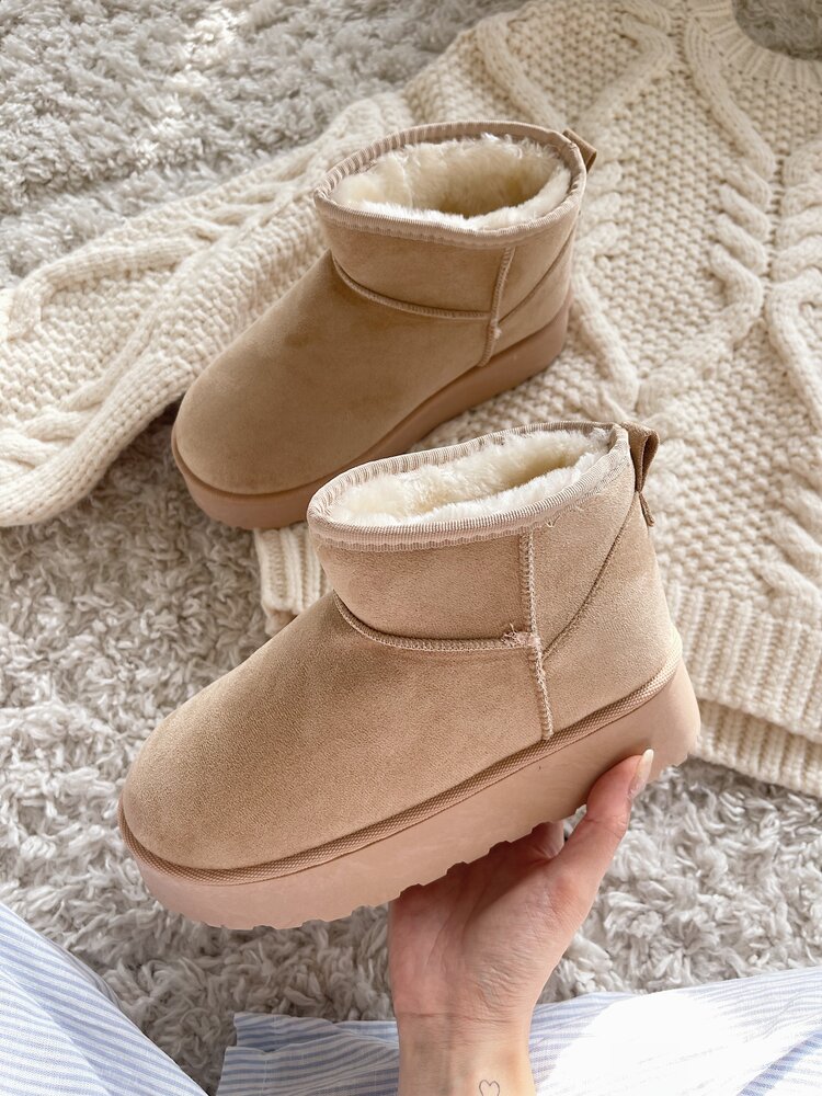Yula Comfy Uggie Boots / Beige