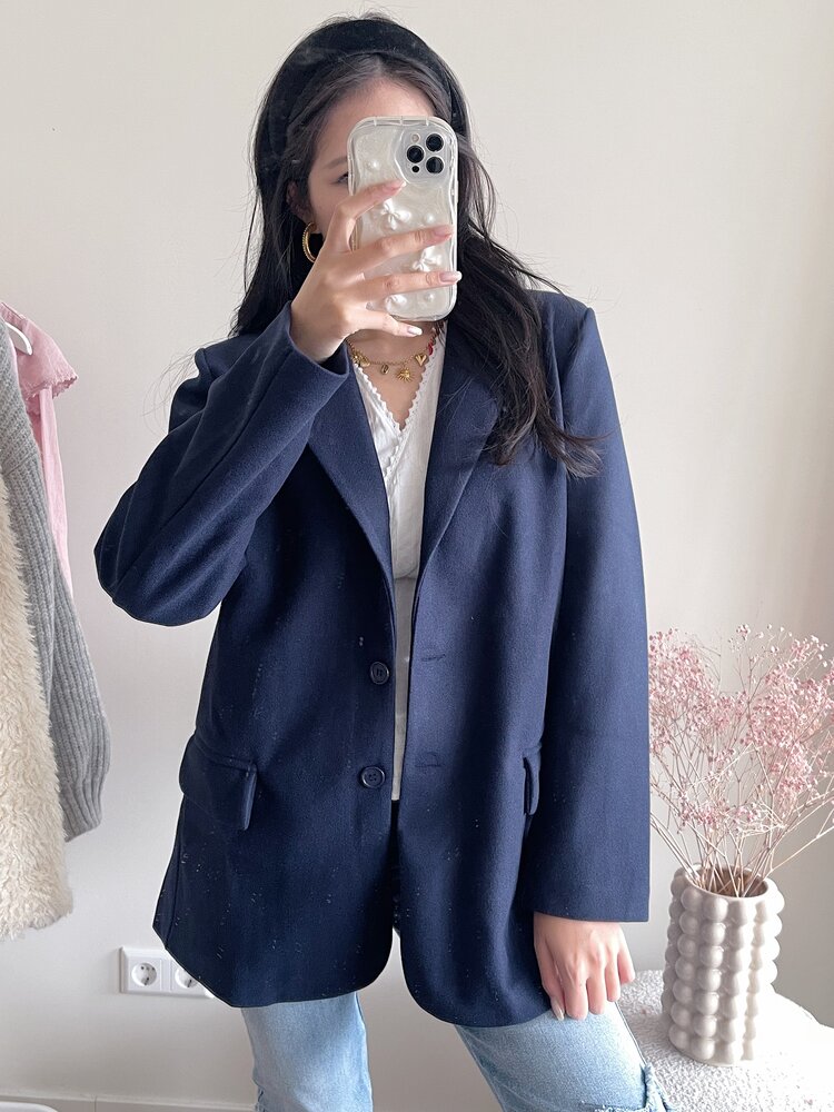 Britta Loose Fit Blazer / Navy Blue