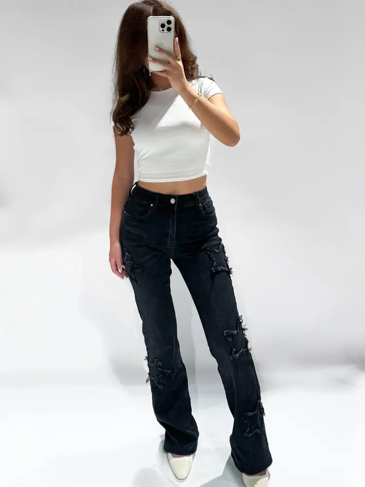 Liv Star Flared Jeans / Black