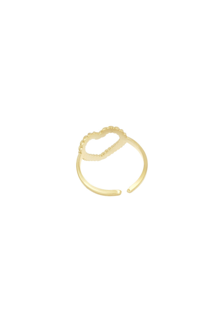 Gold Heart Twist Ring