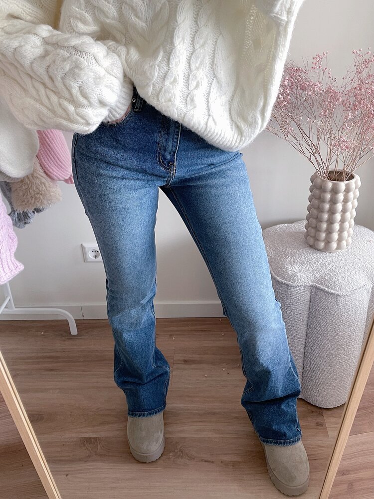 Jente Basic Flared Jeans / Blue