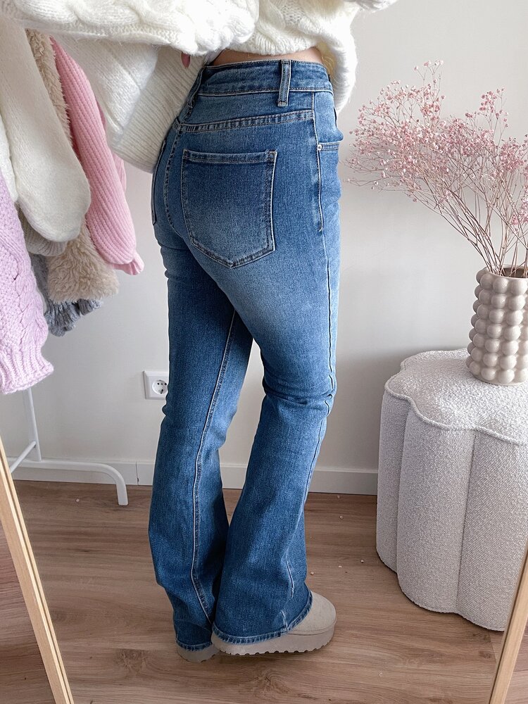 Jente Basic Flared Jeans / Blue