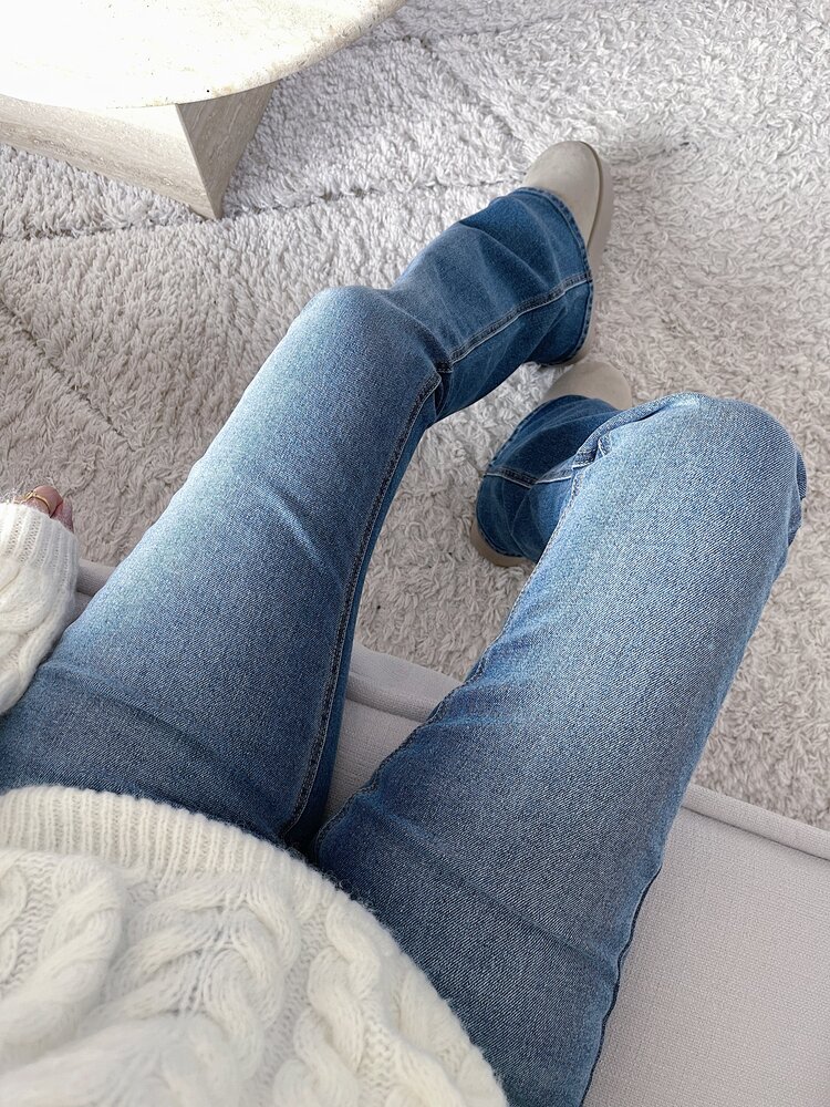 Jente Basic Flared Jeans / Blue