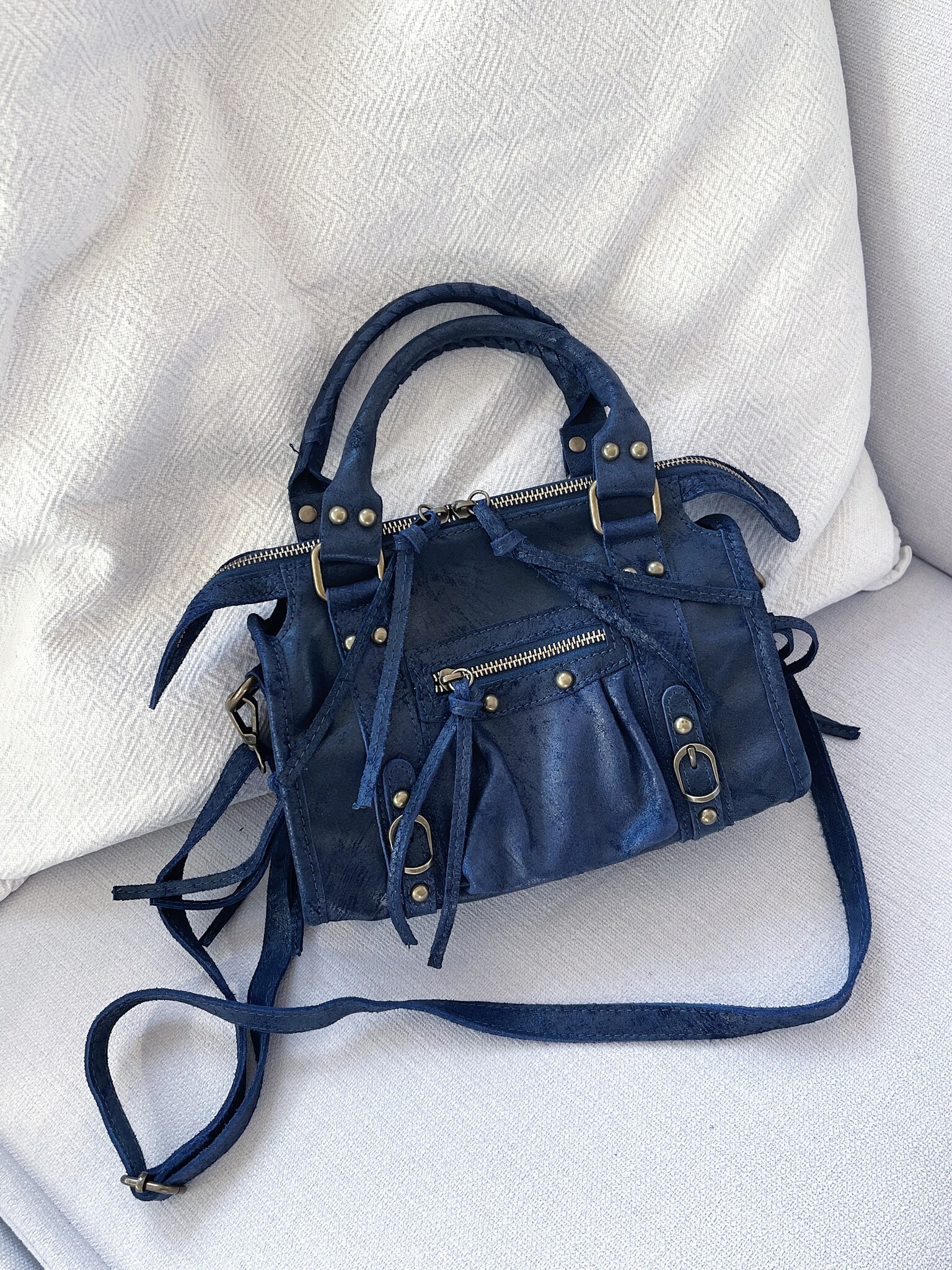 Nora City Studs Bag / Navy blue - Hello My Love