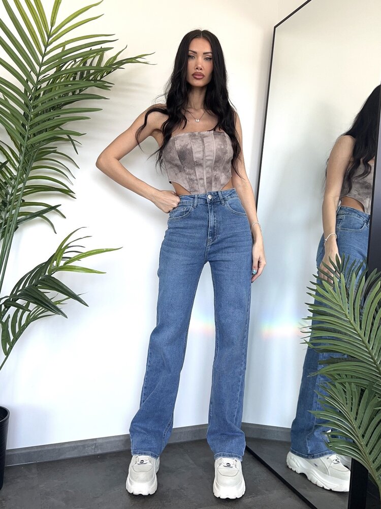 Pien Wide Leg Jeans / Medium Blue