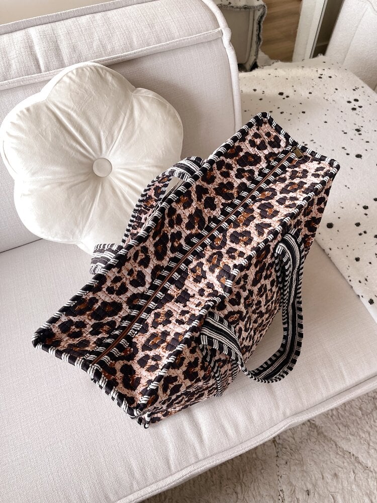 Macie Leopard Shopper Bag / Brown