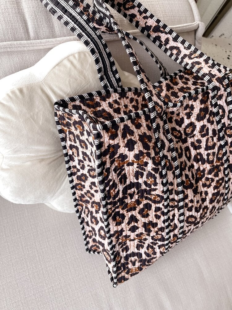 Macie Leopard Shopper Bag / Brown