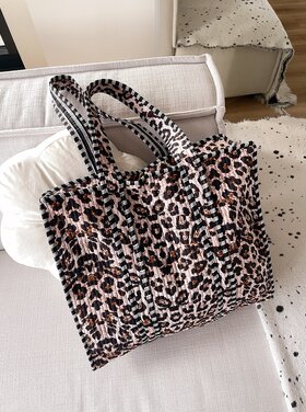Macie Leopard Shopper Bag / Brown