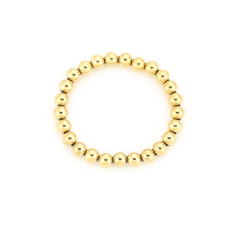 Gold Basic Beads Bracelet / Medium