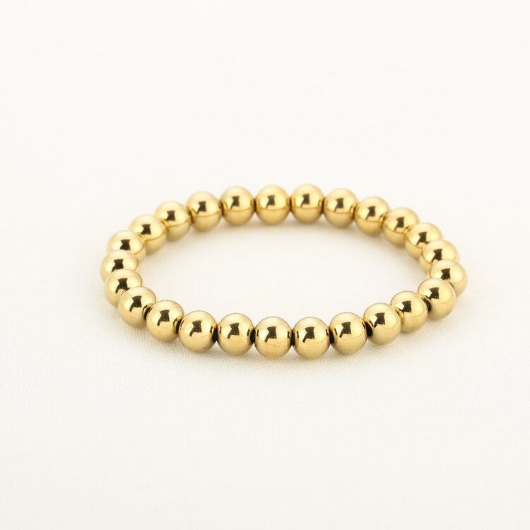 Gold Basic Beads Bracelet / Medium